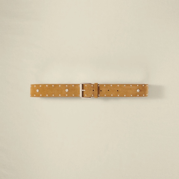 Maje Studded Suede Leather Belt (Women's S) - Picture 1 of 7